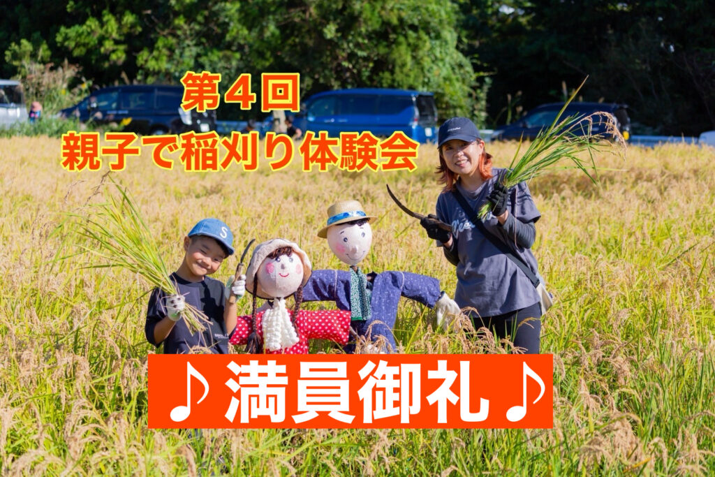 満員御礼！第4回親子で稲刈り体験会
